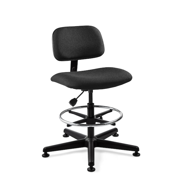 Westmound Tall Height Black Fabric Chair wSmall Production Back